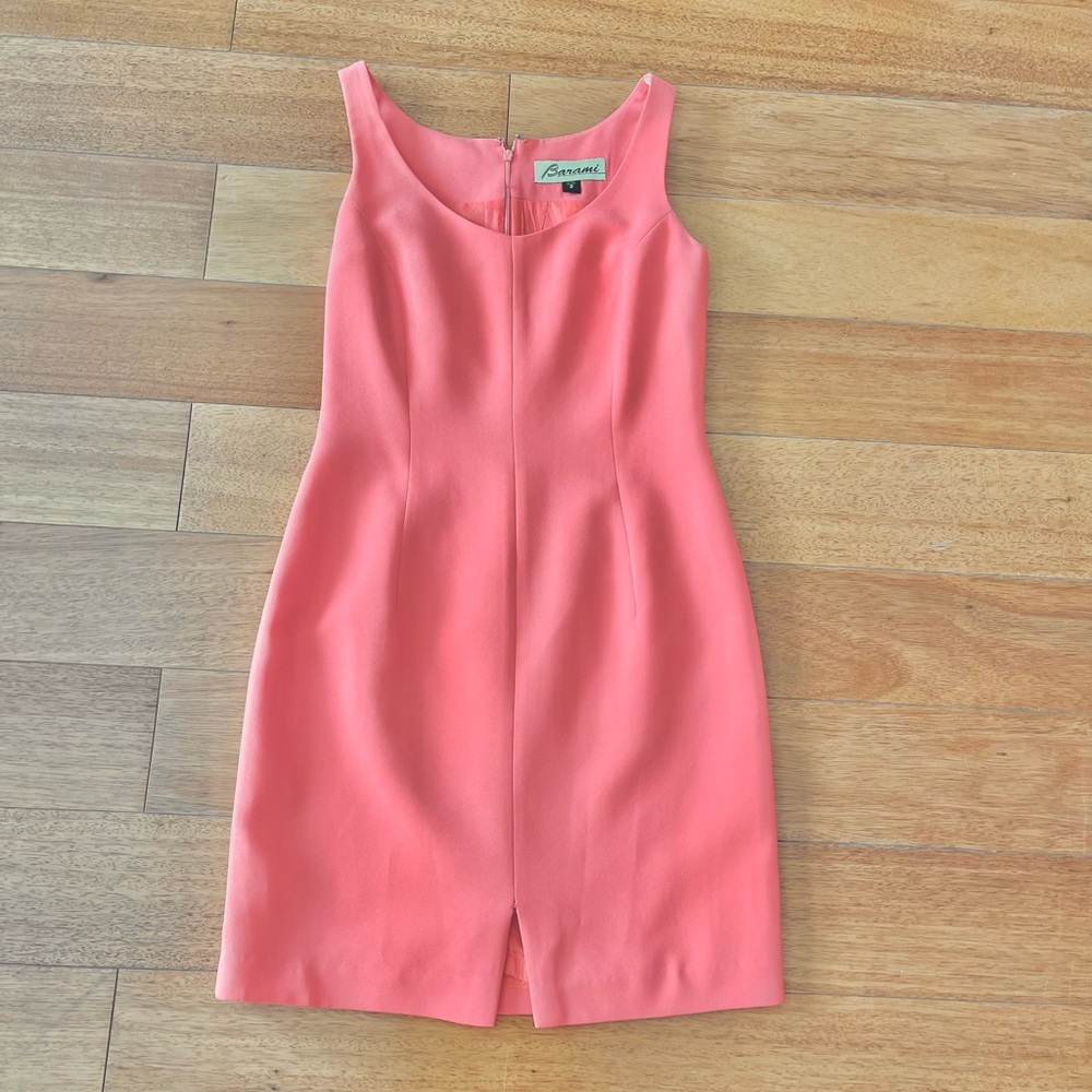90s vintage salmon sleeveless dress